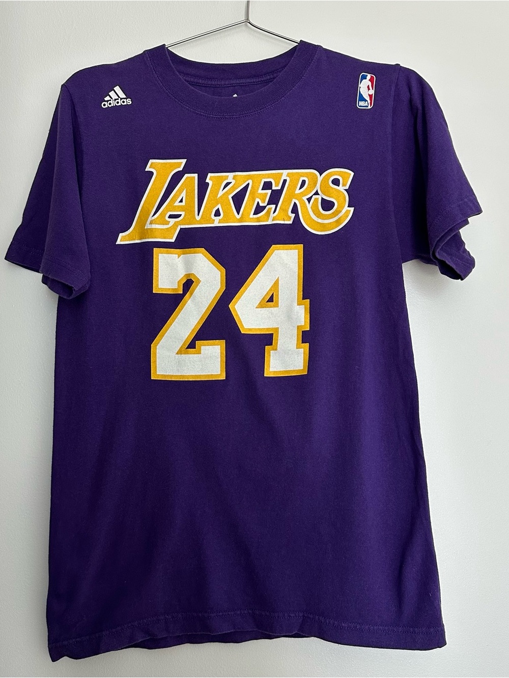 Adidas Los Angeles Lakers Kobe Bryant #24 Purple T Shirt